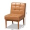Baxton Studio Sanford Mid-Century Modern Tan Faux Leather and Walnut Brown Finished Wood Dining Chair 184-11347-Zoro - alternate 6